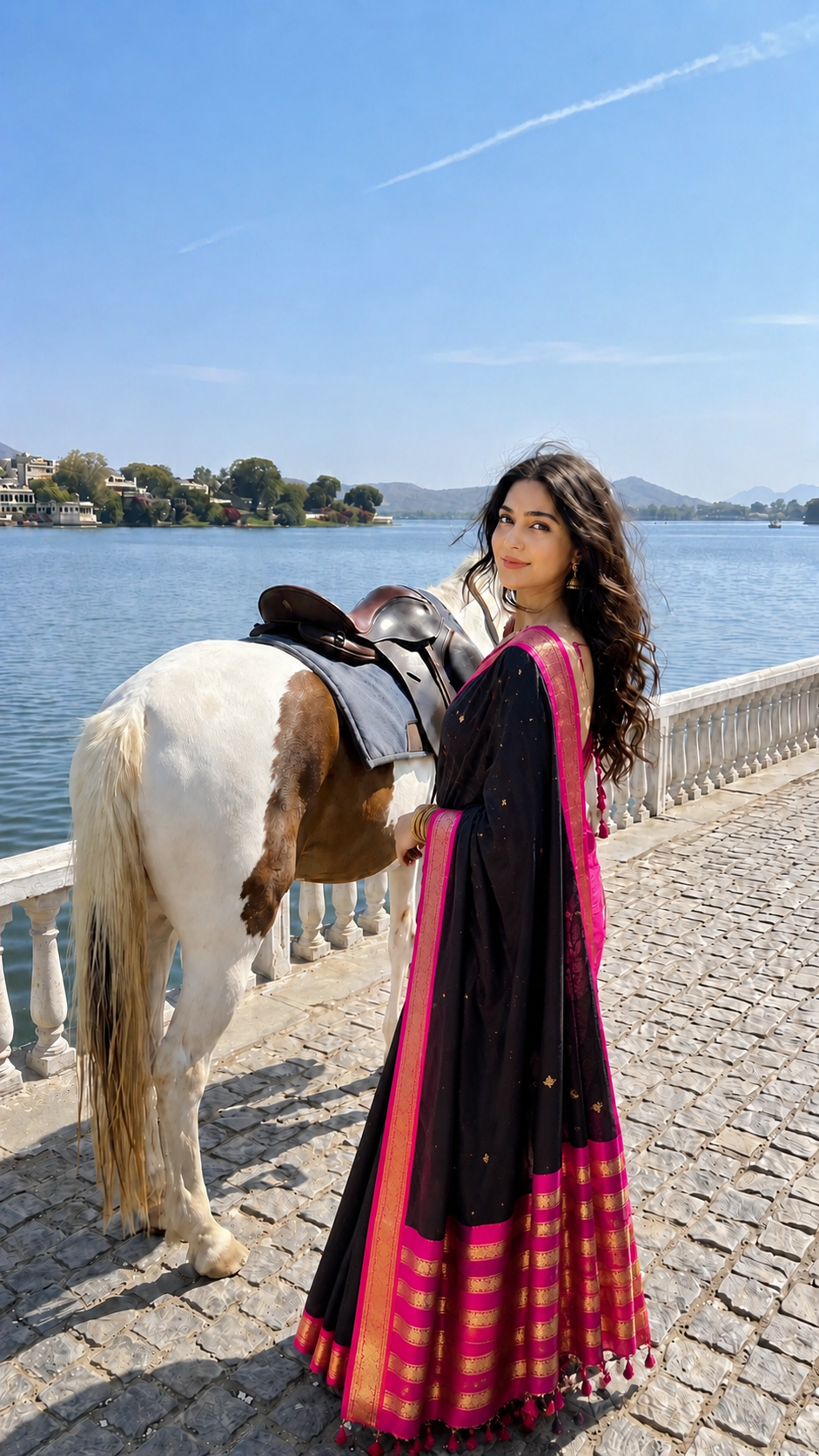 BLACK PINK SOFT COTTON SILK BLUSH NOIR GRACE SAREE FOR WOMEN